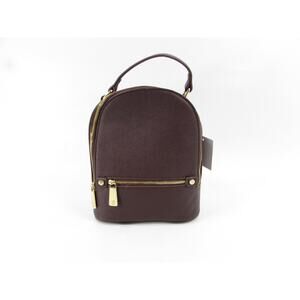 Mini Backpack Laundry by Shelli Segal Brown Faux Leather Brand New - With Tags